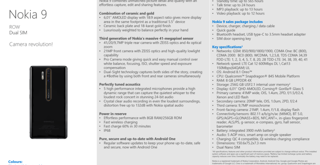 Nokia 9 kan visas upp 27 april
