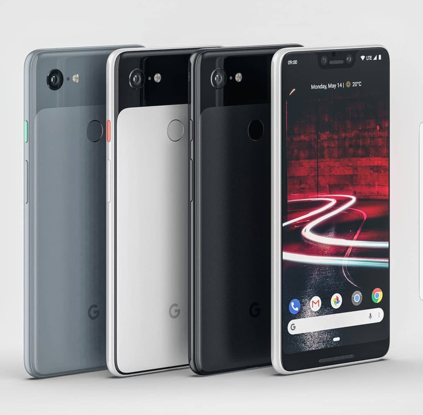 Är det här en officiell bild på Google Pixel 3 XL?