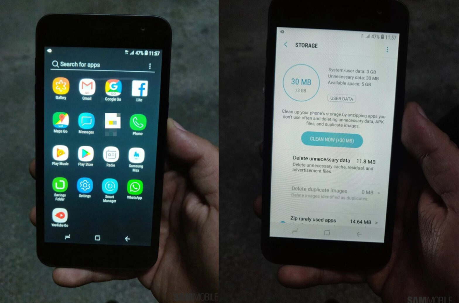Bilder sipprar ut på Samsungs första Android Go-mobil