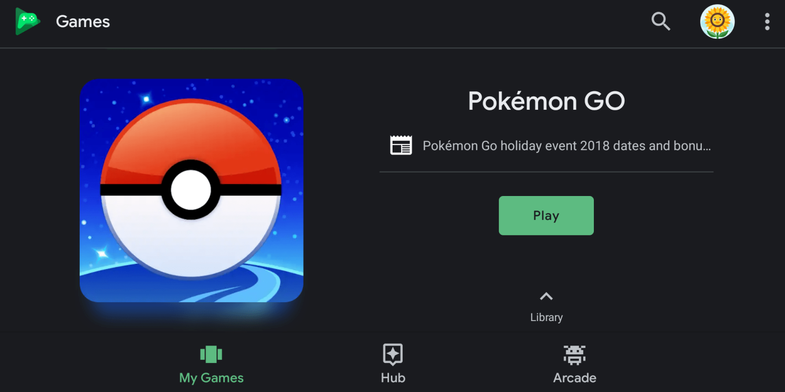 Google play games dark theme cover