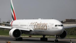 An-Emirates-Airlines-Boeing-777-plane-prepares-to-take-off-at-Lisbon-s-airport