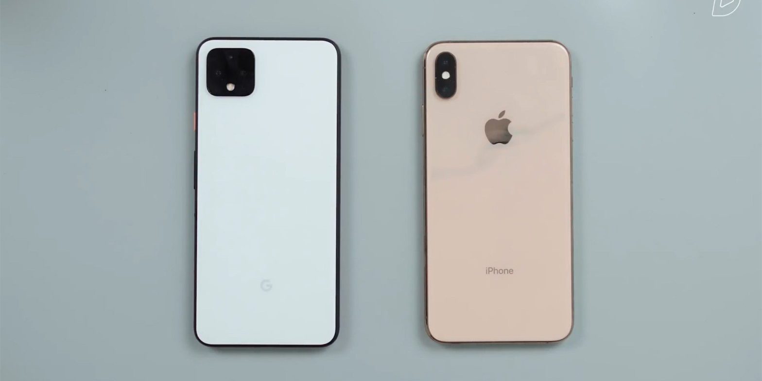 Google Pixel 4 XL jämförs mot iPhone XS Max