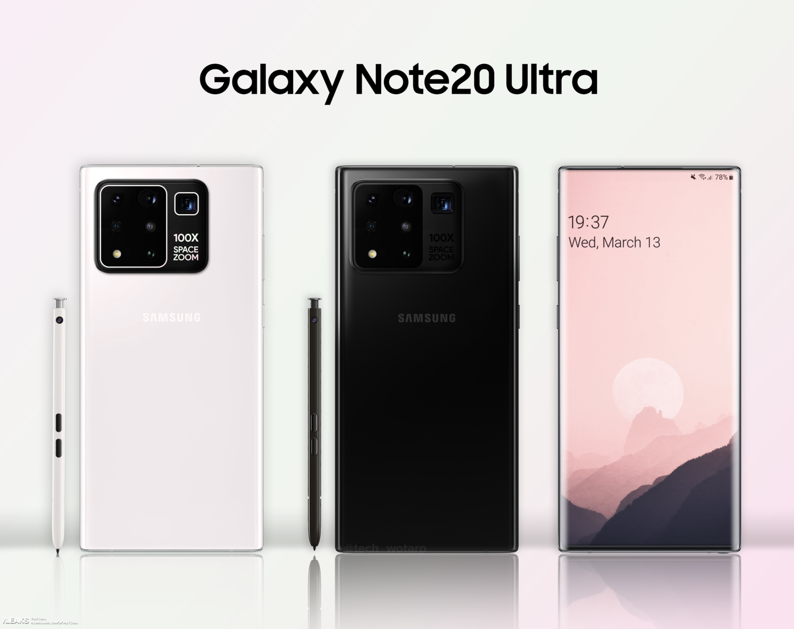 Galaxy Note 20 Ultra Render Leak