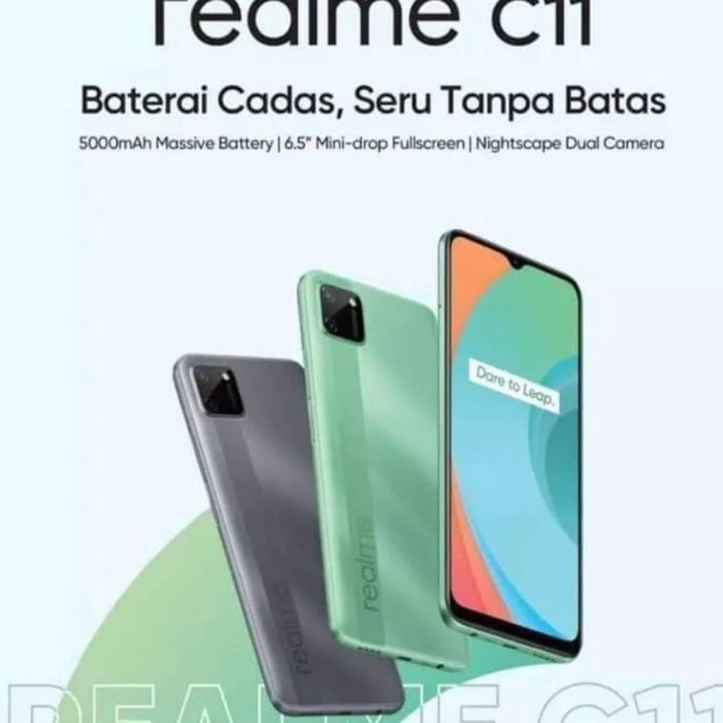 Realme C11 fastnar på bild