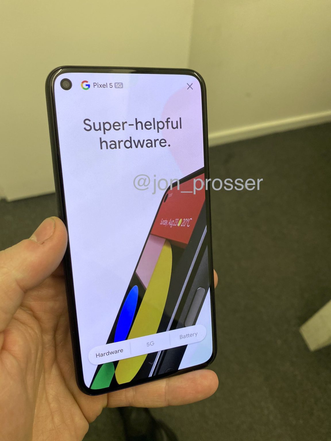 Google Pixel 5 läcker ut i det vilda