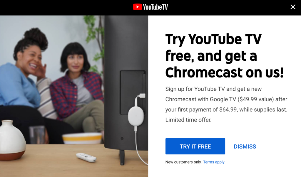 Free chromecast youtube tv .png