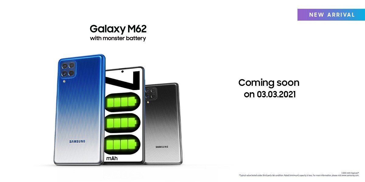 Samsung Galaxy M62 kommer lanseras i övriga världen 3 mars med nytt namn