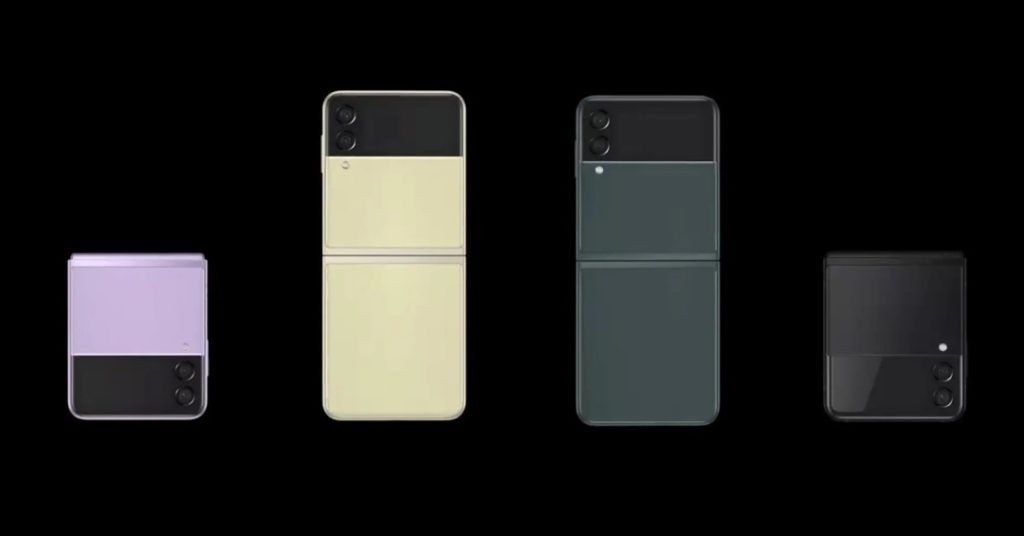 Bild visar många kulörer för Samsung Galaxy Z Flip 3