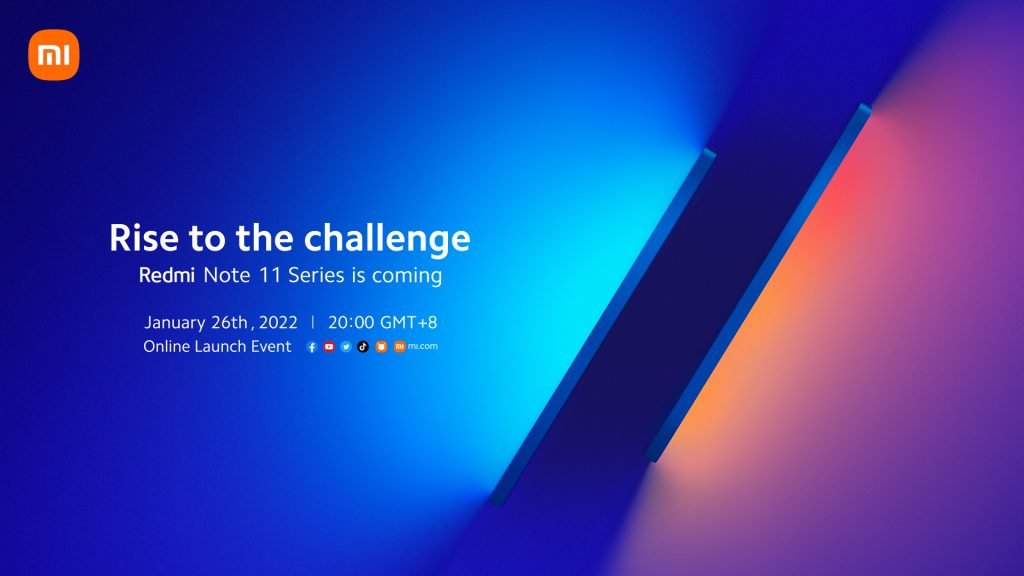 Xiaomi Redmi 11- serien visas upp 26 januari