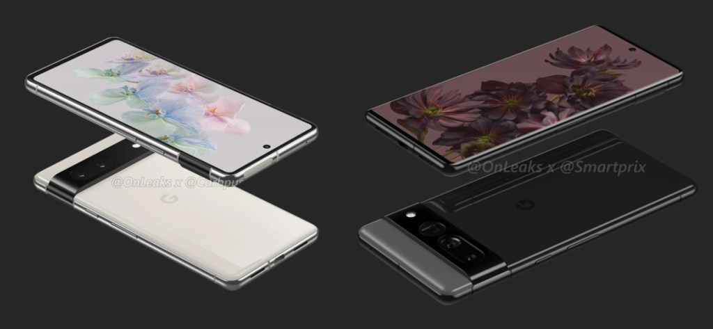 Så här ser CAD-renderingarna av Pixel 7 ocvh 7 Pro ut sida vid sida