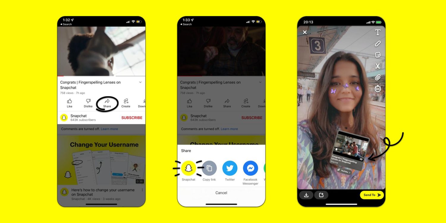 Snapchat-direct-Youtube-sharing