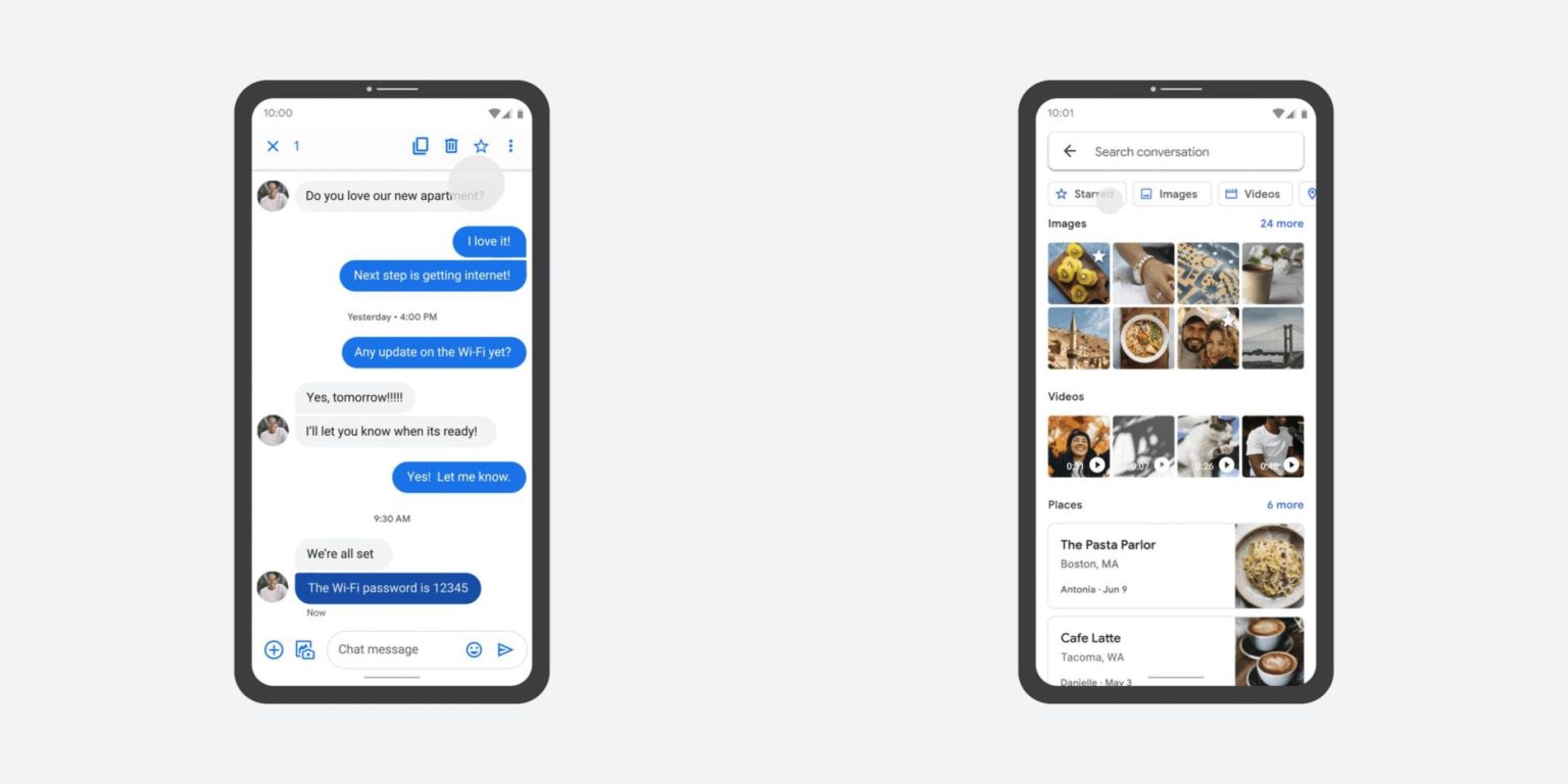 Google messages star