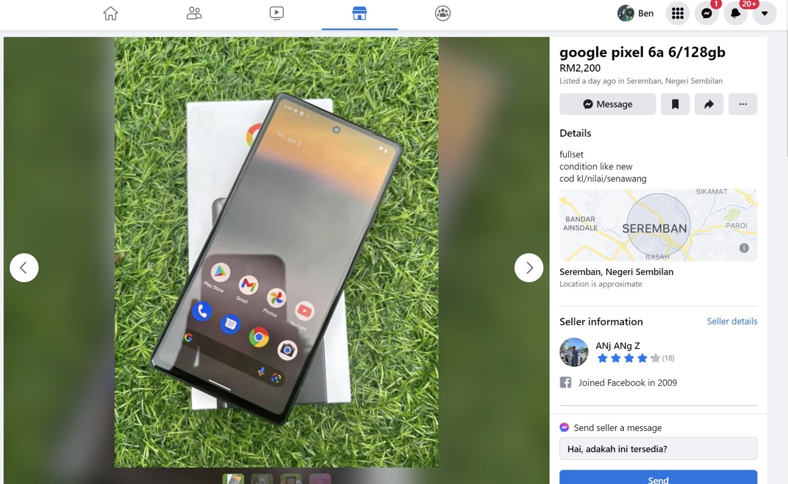 Pixel 6a Facebook Marketplace