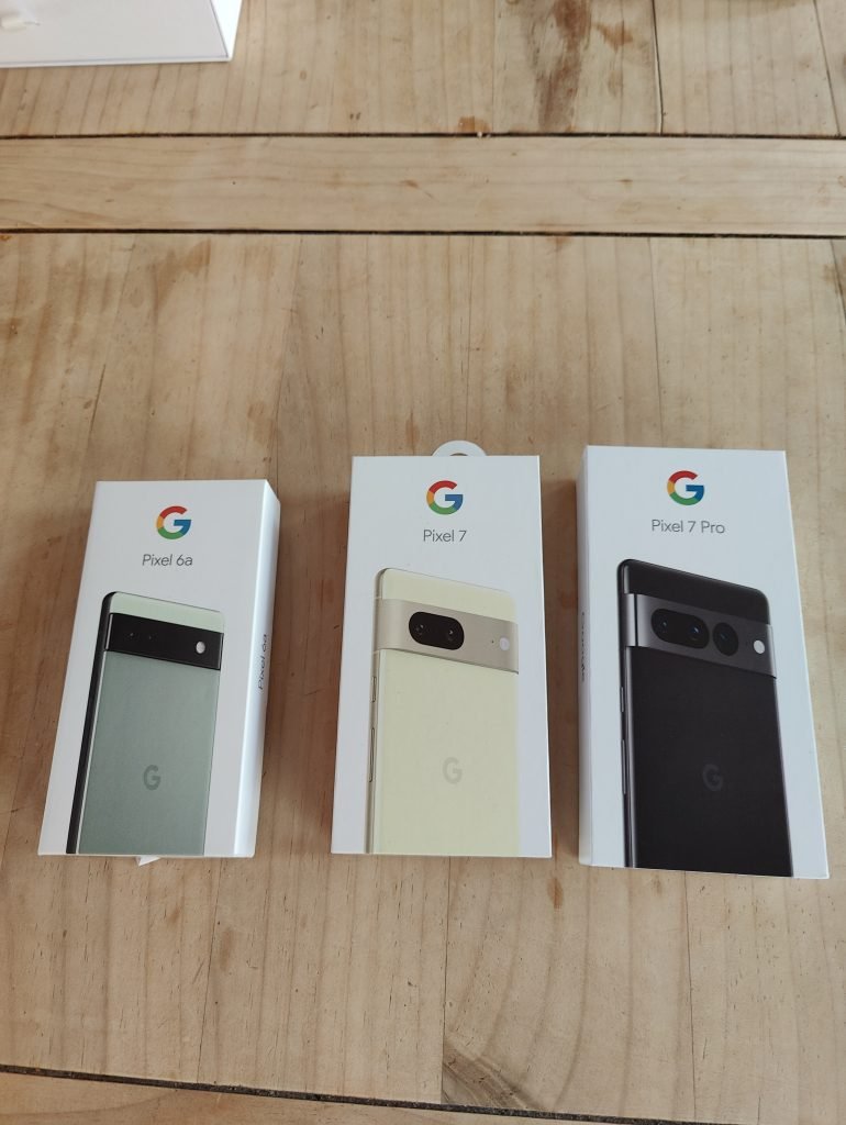 Unboxing på Google Pixel 6a, Pixel 7 och Pixel 7 Pro