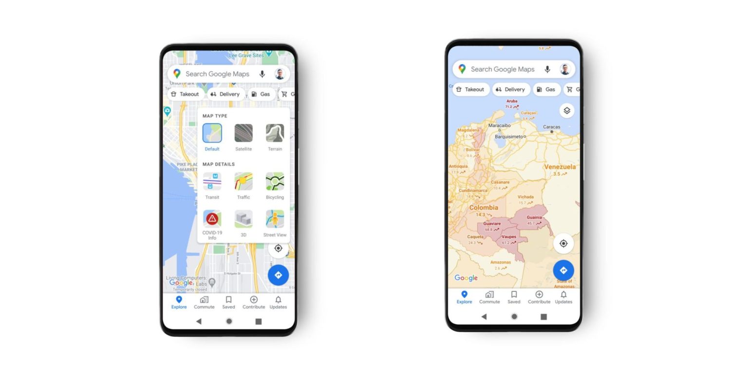 Google maps covid 19 layer