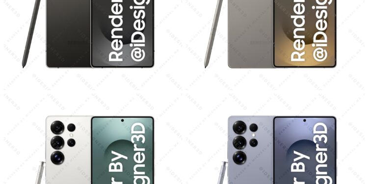 Är detta samtliga kulörer Samsung Galaxy S25 Ultra kommer släppas i?