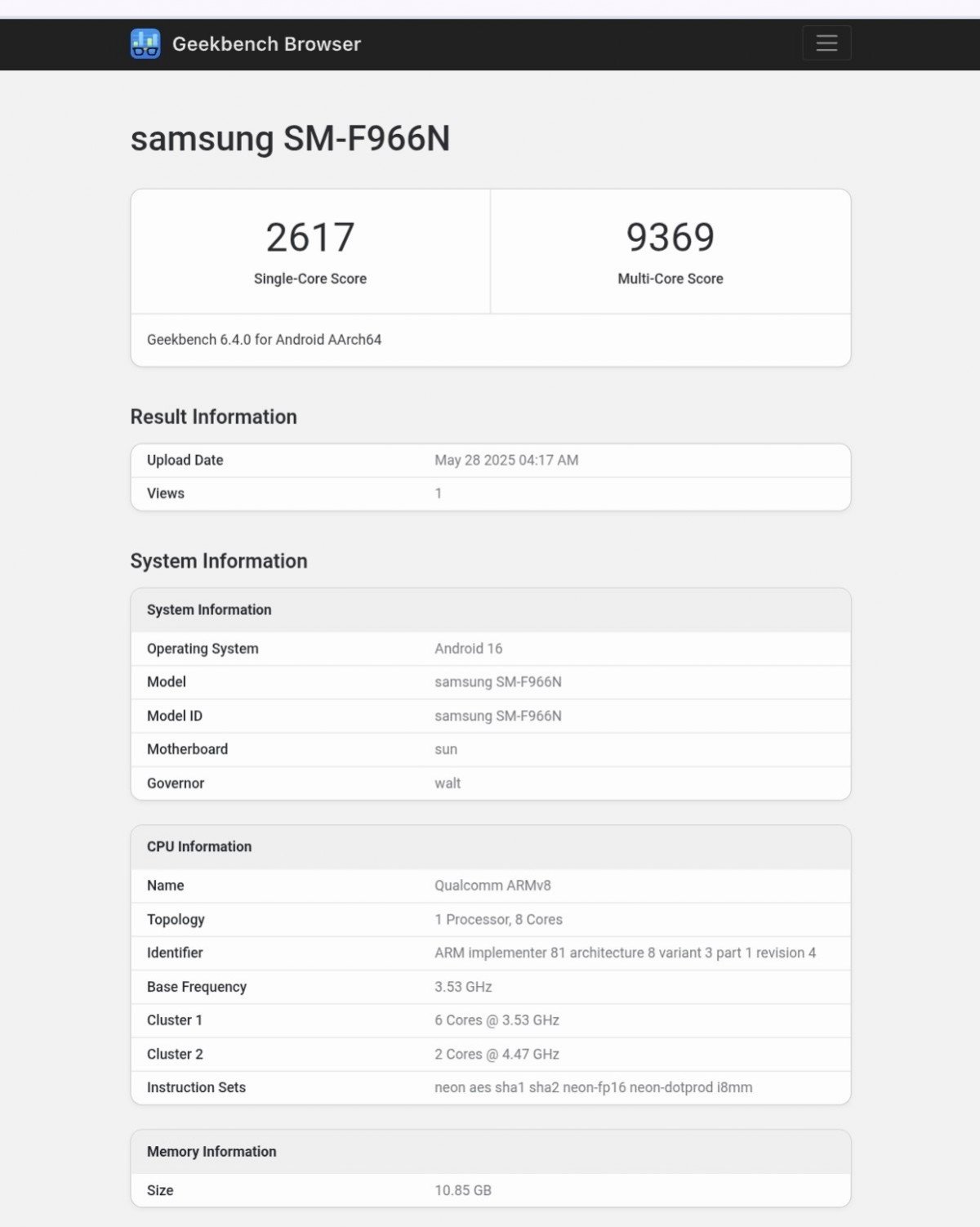 Samsung Galaxy Z Fold7 fastnar i benchmark