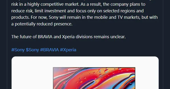 Anställd: framtiden oklar för Sony Xperia