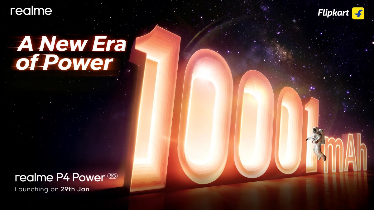 Realme P4 Power erbjuder 10 001 mAh batteri
