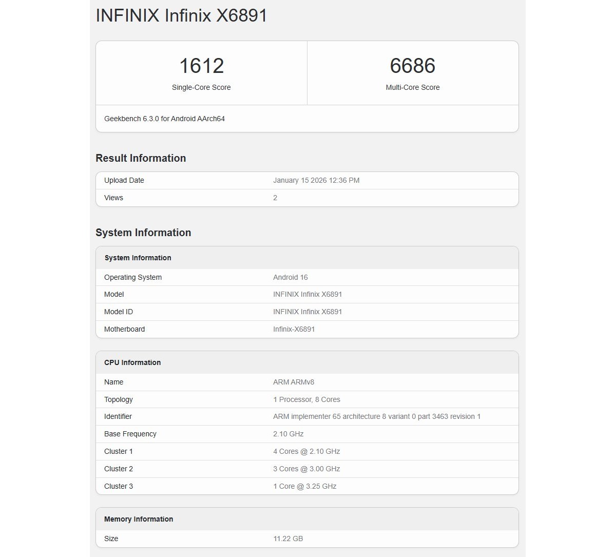 Infinix GT 50 Pro genom benchmark