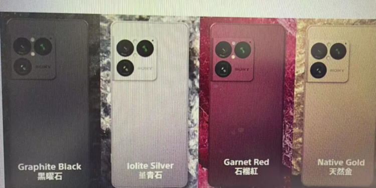 Extra: officiell bild på Sony Xperia 1 VIII läcker, kommer i fyra färger