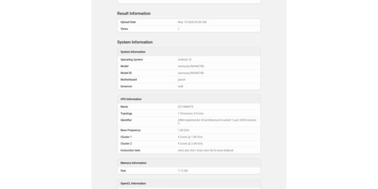 Samsung Galaxy M47 fast i databas